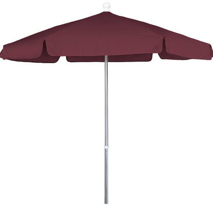 FiberBuilt Garden Umbrella with Push Up & Pin Lift, 7.5 Foot Forest Green Canopy and Bright Aluminum Pole - 7GPUA-Forest Green