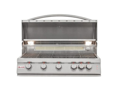 Blaze Grills 40-Inch 5-Burner LTE Gas Grill with Rear Burner and Built-in Lighting System - BLZ-5LTE2-NG