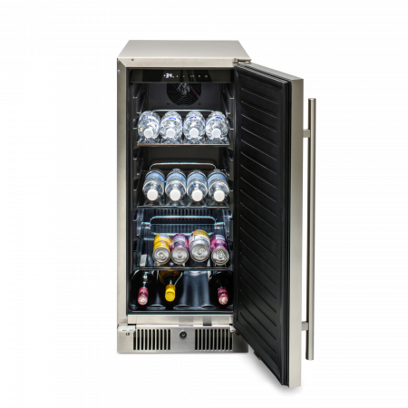 Blaze Grills 15-Inch 3.2 Cu. Ft. Outdoor Rated Compact Refrigerator-BLZ-SSRF-15