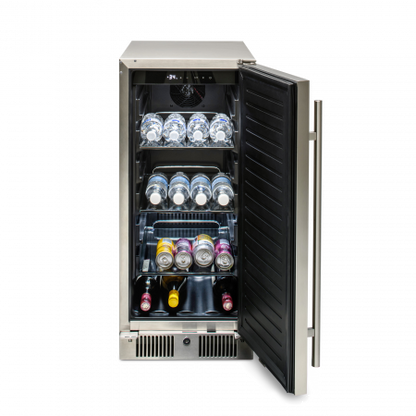 Blaze Grills 15-Inch 3.2 Cu. Ft. Outdoor Rated Compact Refrigerator-BLZ-SSRF-15