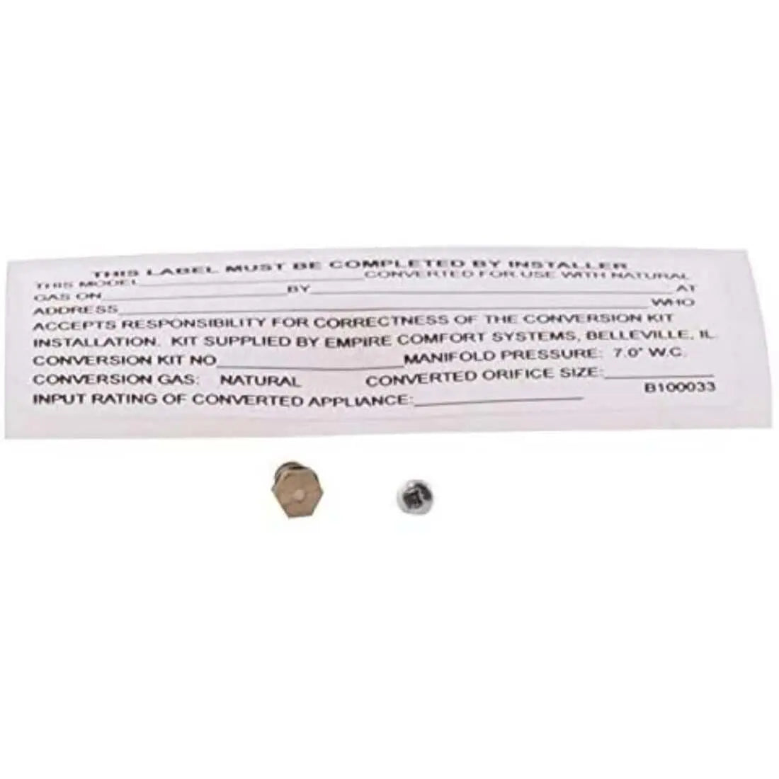 Broilmaster  Conversion Kit, Propane to Nat, fits Side Burner (Orifice #173)-B073270-B073270