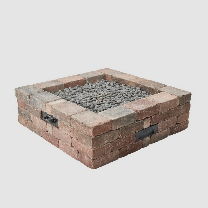 The Outdoor GreatRoom Company Bronson Block Square Gas Fire Pit Kit - BRON5151-K