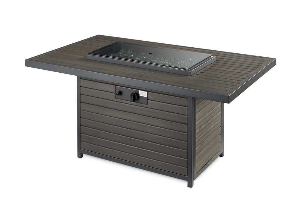 The Outdoor GreatRoom Company Brooks Rectangular Gas Fire Pit Table - BRK-1224-19-K