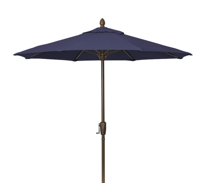 FiberBuilt Market Umbrella with Crank Lift, 7.5 Foot Antique Beige Marine Grade Canopy and Champagne Bronze Pole - 7MCRCB-8600