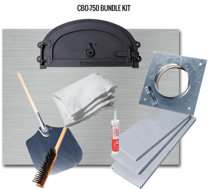 Chicago Brick Oven CBO-750 Hybrid Countertop Residential NG SB - 3K With Skirt