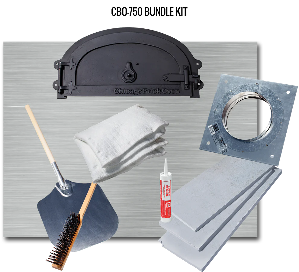 Chicago Brick Oven CBO-750 Hybrid Residential Countertop LP SS - 3K With Skirt