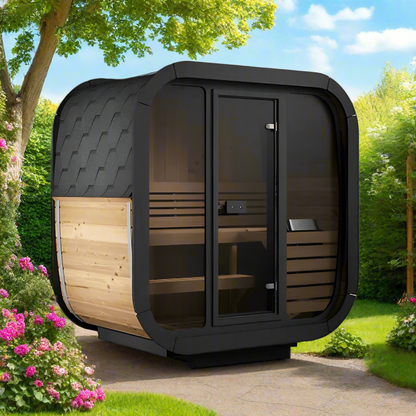 SaunaLife Model CL4G 3 Person Outdoor Cube Sauna - SL-MODELCL4G