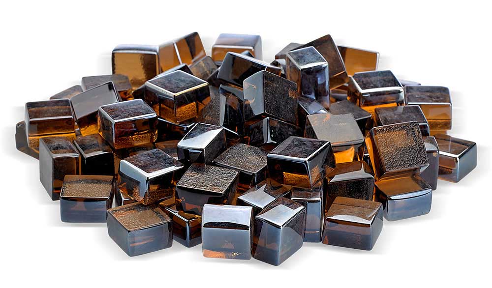 Warming Trends Copper 1/2" Luster Fire Glass Cubes