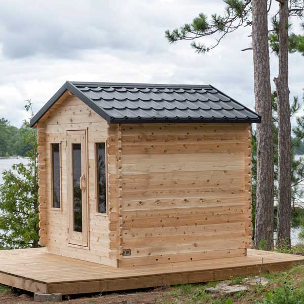 LeisureCraft CT Georgian Cabin Electric-Heated Sauna – CTC88E