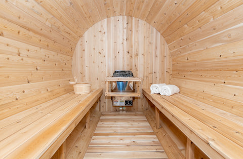 Image of LeisureCraft Tranquility Barrel Sauna- CTC2345W