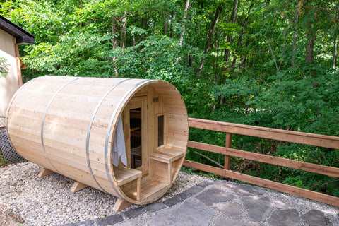 Image of LeisureCraft Tranquility Barrel Sauna- CTC2345W