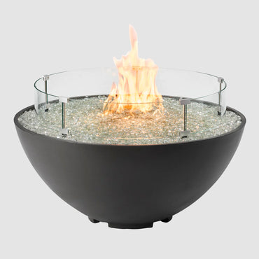 The Outdoor GreatRoom Company Midnight Mist Cove Edge 42" Round Gas Fire Pit Bowl - CV-30EMM