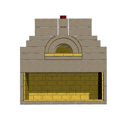Stone Age Caminetto Grande Fireplace Oven Combo - SA-CGO-75