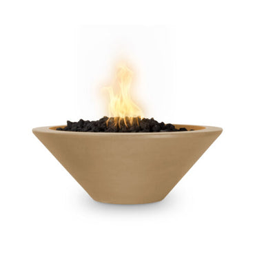 The Outdoor Plus 24-Inch Natural Gas Fueled, GFRC Concrete, Match Lit Cazo Fire Bowl - OPT-24RFO-CST-NG