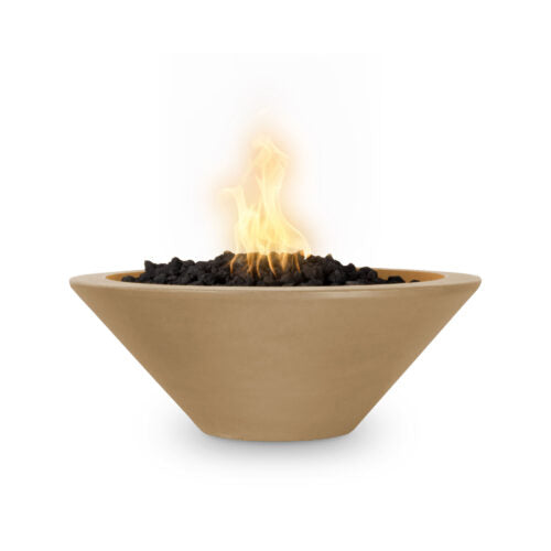 The Outdoor Plus 31-Inch Natural Gas Fueled, GFRC Concrete, Match Lit Cazo Fire Bowl - OPT-31RFO-BRN-NG