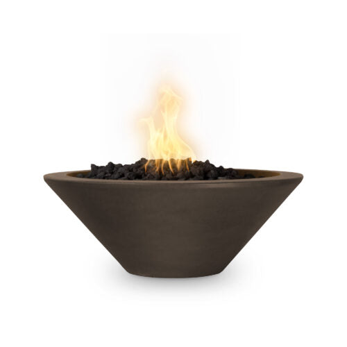 The Outdoor Plus 24-Inch Natural Gas Fueled, GFRC Concrete, Match Lit Cazo Fire Bowl - OPT-24RFO-CST-NG