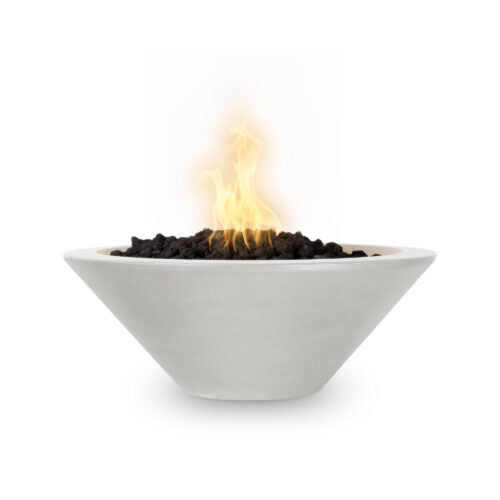 The Outdoor Plus 24-Inch Natural Gas Fueled, GFRC Concrete, Match Lit Cazo Fire Bowl - OPT-24RFO-CST-NG