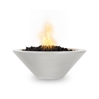 The Outdoor Plus 24-Inch Natural Gas Fueled, GFRC Concrete, Match Lit Cazo Fire Bowl - OPT-24RFO-CST-NG
