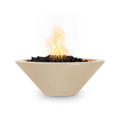 The Outdoor Plus 31-Inch Liquid Propane Fueled, GFRC Concrete Cazo Fire Bowl with Low Voltage Electronic Ignition - OPT-31RFOE12V-VAN-LP