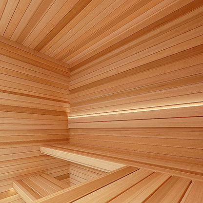 PROSAUNAS Cedar Bench Material 1" x 6" Vertical Grain Smooth 4-Side Eased Edges