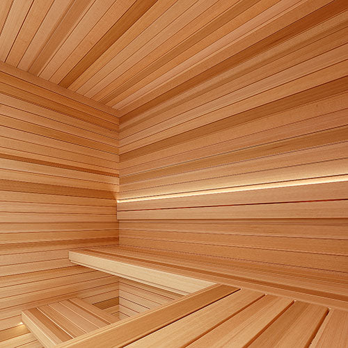 PROSAUNAS Cedar Bench Material 1" x 4" Vertical Grain Smooth 4-Side Eased Edges