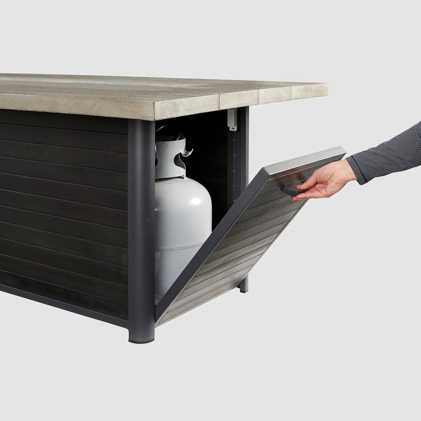 The Outdoor GreatRoom Company Cedar Ridge Linear Gas Fire Pit Table - CR-1242-K