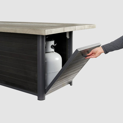 The Outdoor GreatRoom Company Cedar Ridge Linear Gas Fire Pit Table - CR-1242-K