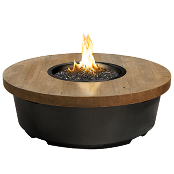 American Fyre Designs French Barrel Oak Contempo Round Firetable, Natural Gas - 782-BA-FO-M2NC