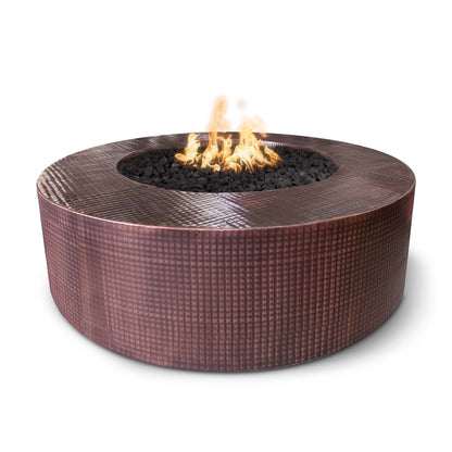The Outdoor Plus 48-Inch x 24-Inch, Liquid Propane Fueled, Hammered Copper Unity Fire Pit - OPT-UNYCP48-LP