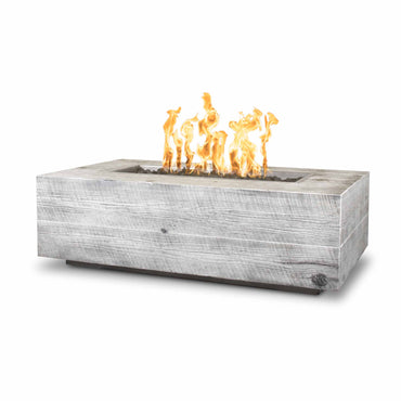 The Outdoor Plus Liquid Propane Fueled 84-Inch Oak Coronado Wood Grain Fire Pit, Match Lit Ignition - OPT-COR84-OAK-LP