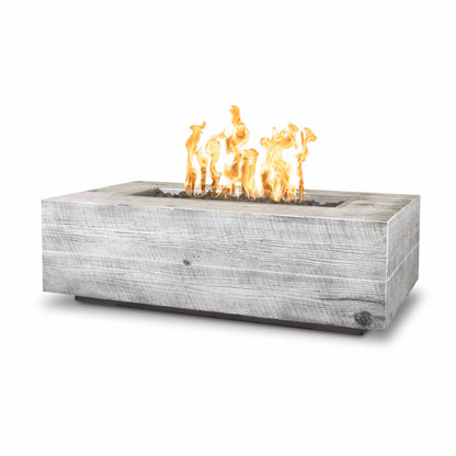 The Outdoor Plus Natural Gas Fueled 48-Inch Oak Coronado Wood Grain Fire Pit, Match Lit Ignition - OPT-COR48-OAK-NG
