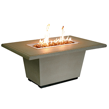 American Fyre Designs Propane-Fueled Cosmo Rectangle Firetable w/ Manual Flame Sensing Control - 635-SM-11-M4PC