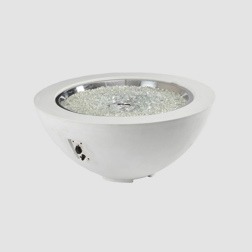 The Outdoor GreatRoom Company White Cove 42" Round Gas Fire Pit Bowl - CV-30WT