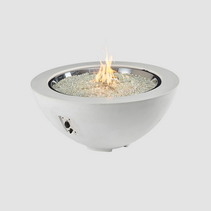The Outdoor GreatRoom Company White Cove 42" Round Gas Fire Pit Bowl - CV-30WT