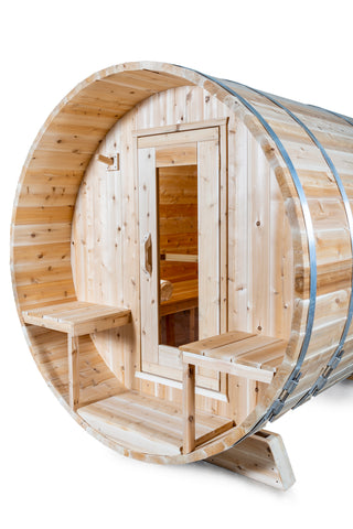 Image of LeisureCraft Serenity Barrel Sauna - CTC2245W