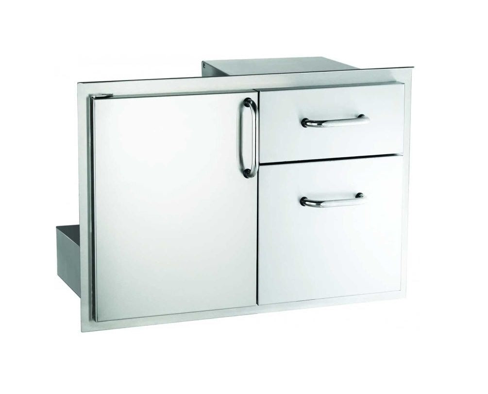 American Outdoor Grill Door with Double Drawer - 18-30-SSDD