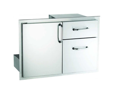 American Outdoor Grill Door with Double Drawer - 18-30-SSDD