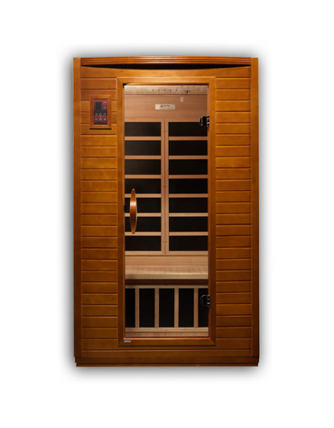 Golden Designs Saunas Dynamic Versailles 2-person Low EMF (Between 5-10 MG) FAR Infrared Sauna (Canadian Hemlock)-DYN-6202-03