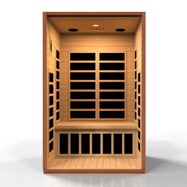 Golden Designs Saunas Dynamic Cordoba Elite 2-person Ultra Low EMF (Between 3-5MG) FAR Infrared Sauna (Canadian Hemlock)-DYN-6203-01 Elite