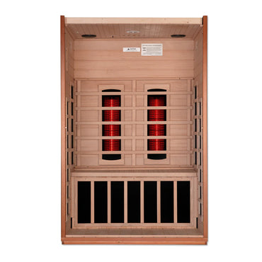Golden Designs Saunas Dynamic Cardoba 2-Person Full Spectrum Near Zero EMF (Under 3MG) FAR Infrared Sauna (Canadian Hemlock)-DYN-6203-02 FS