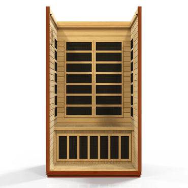 Golden Designs Saunas Dynamic San Marino 2-person Low EMF (Between 5-10MG) FAR Infrared Sauna (Canadian Hemlock)-DYN-6206-01