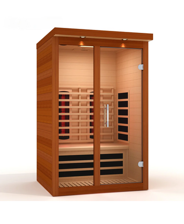 Golden Designs Saunas Dynamic Llumeneres 2-Person Full Spectrum Near Zero EMF (Under 3MG) FAR Infrared Sauna (Canadian Hemlock)-DYN-6215-03 FS
