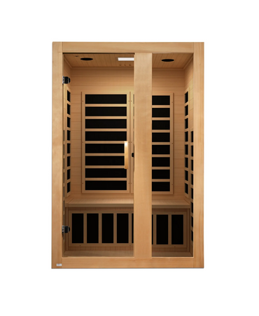 Golden Designs Saunas Dynamic Serena 2-person Low EMF (Between 5-10MG) FAR Infrared Sauna (Canadian Hemlock)-DYN-6229-01
