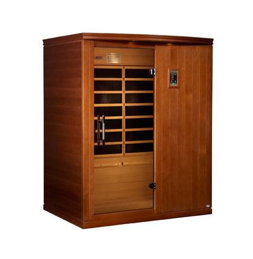 Golden Designs Saunas Dynamic Madrid Elite 3-person Ultra Low EMF (Between 3-5MG) FAR Infrared Sauna (Canadian Hemlock)-DYN-6310-04 Elite