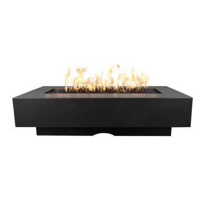 The Outdoor Plus 48-Inch GRFC Concrete, Liquid Propane Fueled, Rectangular Del Mar Fire Pit, Match Lit with Flame Sense Ignition - OPT-CORGFRC48FSML-BLK-LP