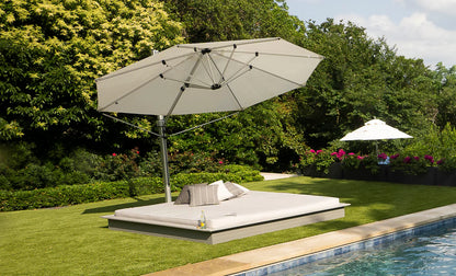 Ledge Lounger Echo Sunbed (Available in 4 Resin Colors & 12 Fabrics) - LL-EO-8SB-WH-STD-4636