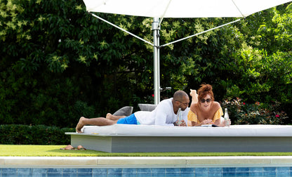 Ledge Lounger Echo Sunbed (Available in 4 Resin Colors & 12 Fabrics) - LL-EO-8SB-WH-STD-4636