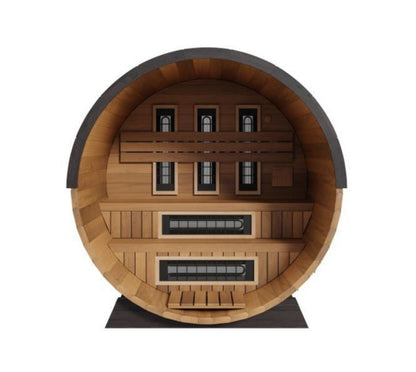 Finnmark FD-6 Cedar Combination Barrel Sauna – 6x6 Outdoor Infrared & Traditional