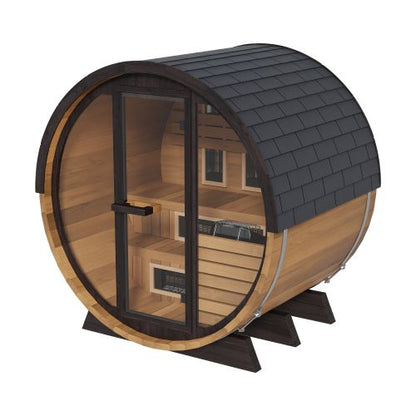 Finnmark FD-6 Cedar Combination Barrel Sauna – 6x6 Outdoor Infrared & Traditional
