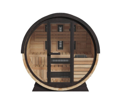 Finnmark FD-7 Thermo-Aspen Combination Barrel Sauna – 6x6 Outdoor Infrared & Traditional